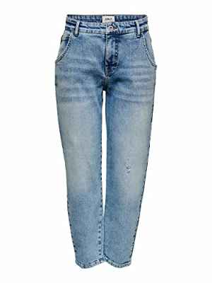 Only ONLTROY Life HW Carrot ANK DOT429 Noos Jeans, Light Blue Denim, M / 30 De Las Mujeres