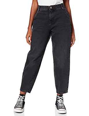 Only Onltroy Life HW Carrot ANK Dot610 Noos Jeans, Black Denim, S/34 De Las Mujeres