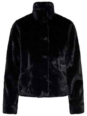 Only Onlvida Faux Fur Jacket Otw Noos Chaqueta, Negro (Black Black), X-Large para Mujer