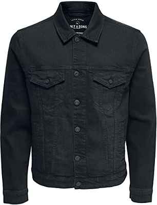 Only & Sons Onscoin Jacket PK 0453 Noos Chaqueta Vaquera, Negro (Black Denim Black Denim), X-Large para Hombre