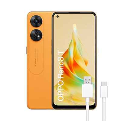 OPPO Reno8T - Teléfono Móvil Libre, 8GB+128GB, Cámara 100MP+2MP, Cámara Microscopio, Smartphone Android, Batería 5000mAh, Carga Rápida 33W, Dual Nano SIM - Naranja