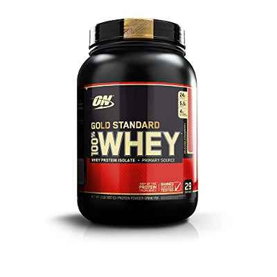 Optimum Nutrition Gold Standard 100% Whey Proteína en Polvo, Fresa - 908 g