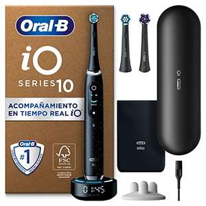 Oral-B iO 10 Cepillo de Dientes Eléctrico con Mango Recargable, 3 Cabezales de Recambio y Estuche de Viaje con Cargador