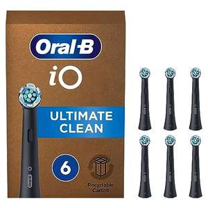 Oral-B iO Ultimate Clean Cabezal De Cepillo Eléctrico Negro, Pack De 6 Unidades