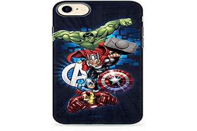 Original y con Licencia Oficial Marvel Avengers Funda de teléfono móvil para iPhone 7/8/ SE 2 Adaptación óptima a la Forma del Smartphone, Funda Protectora de Silicona