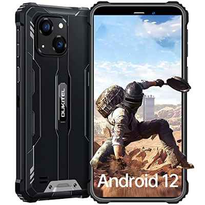 OUKITEL WP20 Pro (2022) Movil Resistente, 4GB+64GB Octa-Core Android 12 Teléfono Irrompible, 5.93 Pulgadas, 6300 mAh Batería Rugged Smartphone Todoterreno, 20MP+5MP, IP68,Dual 4G SIM,NFC,Face ID/GPS