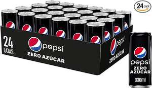 Pack 24 Pepsi Zero Refresco de Cola, Zero Azúcar, 24 x 330ml