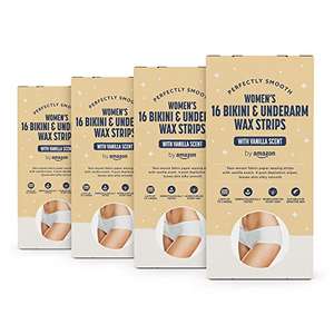 Pack 4 cajas de 16 unidades de bandas de cera para la línea de bikini con aroma a vainilla