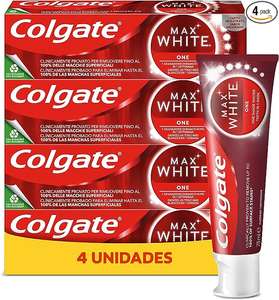 Pack 4 Colgate Max White One, Pasta de Dientes Blanqueante, 4 Uds x 75ml