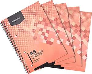 Pack 5 cuadernos Amazon Basics A5 80 hojas