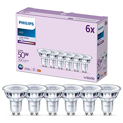 Pack 6 bombilla LED Philips GU10