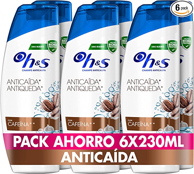 Pack 6 champús H&S anticaída 