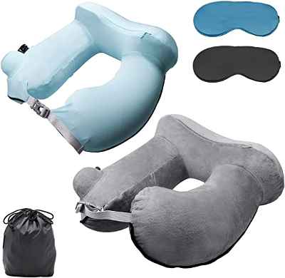 Pack de 2 almohadas hinchables de viaje Krsende 