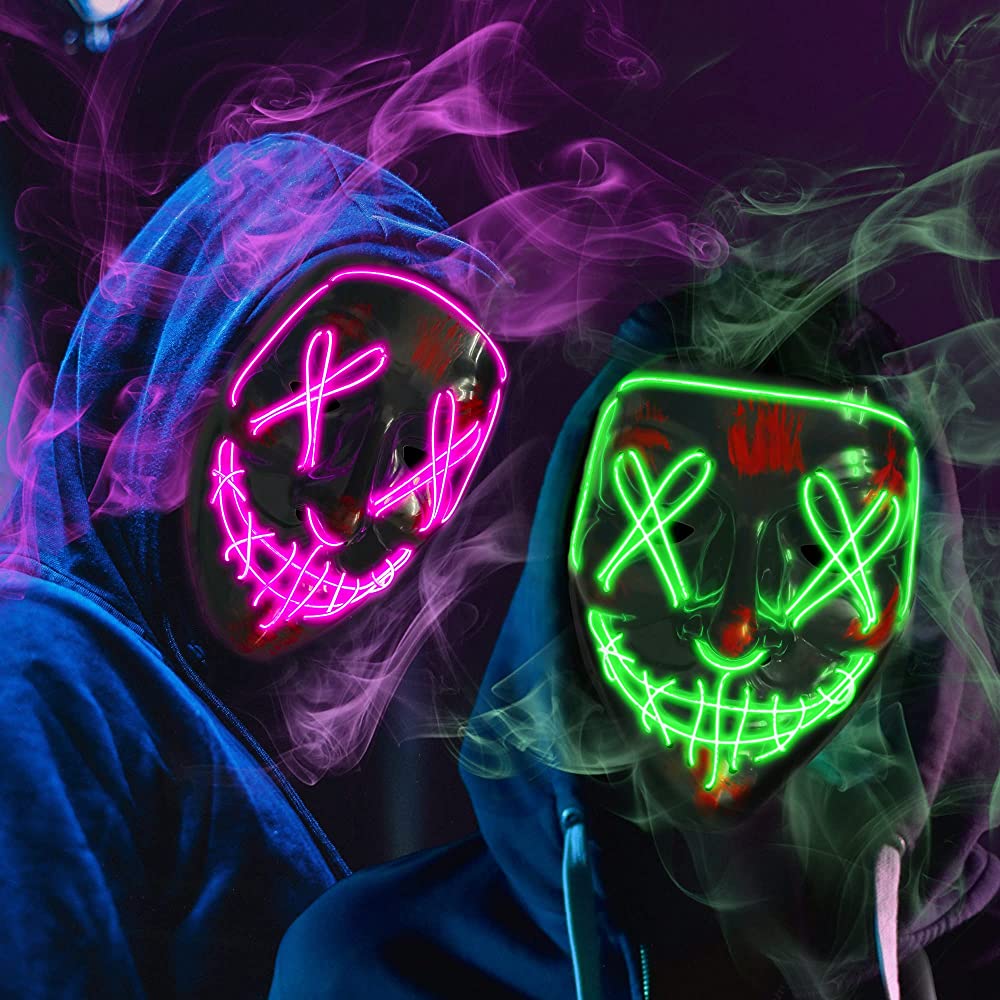 Pack de 2 máscaras LED Halloween