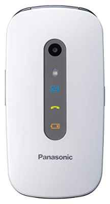 Panasonic TU456 - Teléfono Móvil para Mayores (Pantalla Color TFT 2.4", botón SOS, compatibilidad audífonos, Resistente a Golpes, Bluetooth, cámara) Color Rojo
