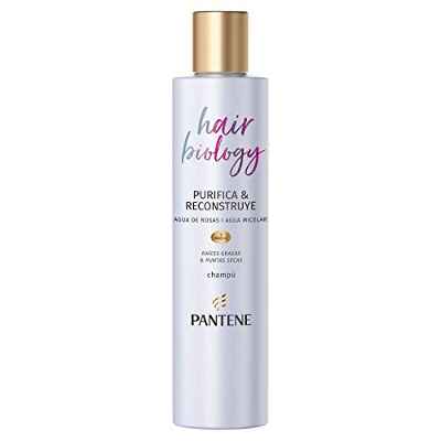 Pantene Pro-V Hair Biology Purifica & Reconstruye Champú 250 ml, Para Raíces Grasas Y Puntas Secas