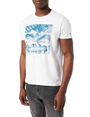 Pepe Jeans Aidan Camiseta, 800WHITE, L de los Hombres