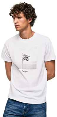 Pepe Jeans Alfred SS T-Shirts, Blanco (White), XXL para Hombre