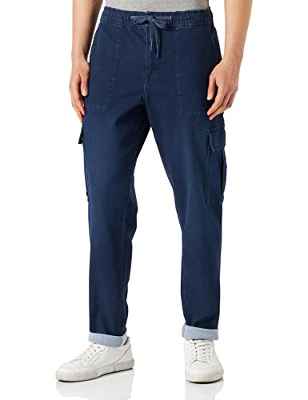 Pepe Jeans Castle Cargo Pantalones, Denim, 33W / 32L para Hombre