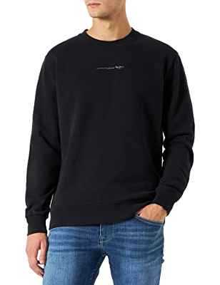 Pepe Jeans David Crew Sudaderas, Negro (Black), L para Hombre