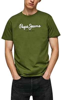 Pepe Jeans Eggo N Camiseta Hombre, Verde (Thyme), XS