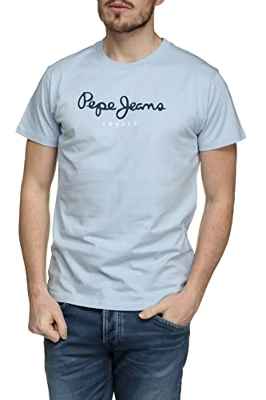 Pepe Jeans Eggo N Camiseta para Hombre, Azul (Bleach Blue), XL
