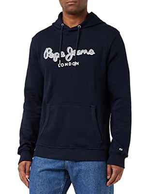 Pepe Jeans Lamont Hoodie Sudaderas, Azul (Dulwich), L para Hombre