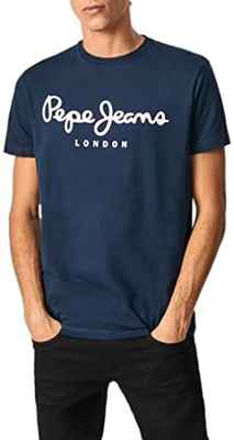 Pepe Jeans Original Stretch N T-Shirt, Hombre, Azul (Navy), M