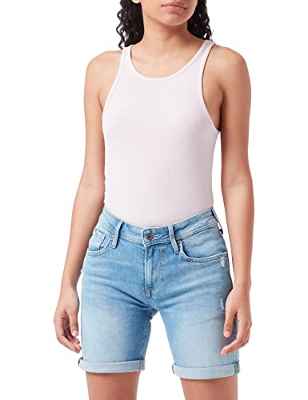 Pepe Jeans Poppy, Pantalones Cortos Cargo Mujer, 000denim, 27W