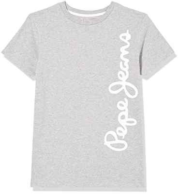 Pepe Jeans Waldo Short Camiseta, Grey Marl, 8 años para Niños