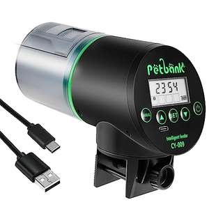 Petbank USB Charger Alimentador Automático Acuarios con Temporizador Recargable
