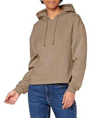 PIECES PCCHILLI LS Hoodie Noos BC Sudadera con Capucha, Silver Mink, L para Mujer