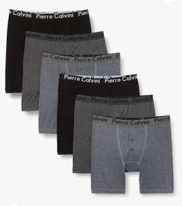 Pierre Calvini Boxers con cintura elástica (6 unidades), Calzoncillos tipo bóxer con botones para hombre (Varias tallas)