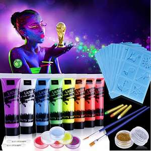 Pinturas corporales fluorescentes para Halloween