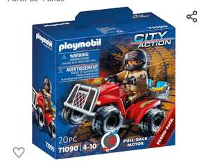 PLAYMOBIL City Action 71090 Bomberos - Speed Quad, con Motor de Arrastre