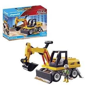 PLAYMOBIL City Action 71407 Excavadora, superestructura giratoria de 360° y Patas de Soporte, Juguete para niños a Partir de 4 años