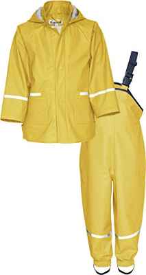 Playshoes Rain-Set Basic Chaqueta para Lluvia Unisex niños, Amarillo (Yellow 12), 86 cm