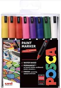 Posca Pack de 16 Rotuladores de Pintura Al Agua, Set de 16 Espumosos, Multicolor