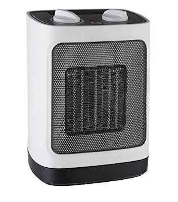 Pro Breeze 2000 W Mini Ventilador Calefactor Estufa de Cerámica - Oscilación automática y 2 ajustes de Calor, Blanco