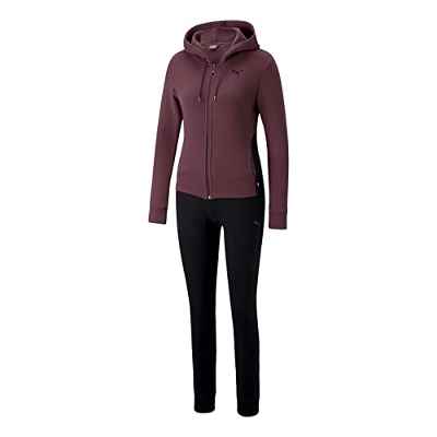 PUMA Classic Hooded Tracksuit FL cl Sudadera, Mujer, Dusty Plum, L