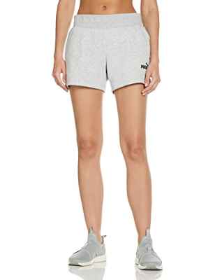 PUMA ESS 4` Sweat Shorts TR Pantalones Cortos, Mujer, Light Gray Heather, M