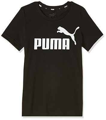 PUMA ESS Logo tee B T-Shirt, Niños, Cotton Black, 128