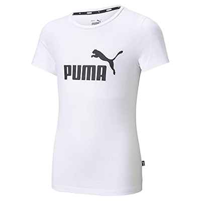 PUMA ESS Logo tee G Camiseta, Niñas, White, 116