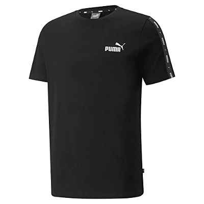 PUMA ESS+ Tape tee Camiseta, Hombre, Black, l