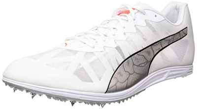 PUMA Evospeed Distance 9, Zapatillas de Atletismo Hombre, Multicolor White Silver-Lava Blast, 41 EU