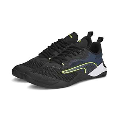 PUMA Fusible 2.0, Zapatillas para Correr de Carretera Hombre, Black Evening Sky Lime Squeeze, 42 EU