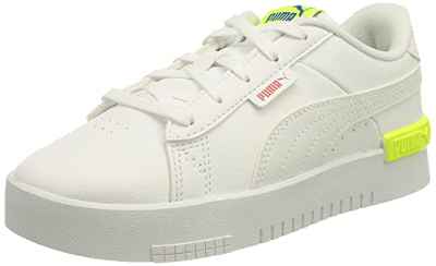 PUMA Jada PS, Zapatillas, Niñas, Blanco (Puma White/Yellow Alert/Victoria Blue/High Risk Red), 32 EU