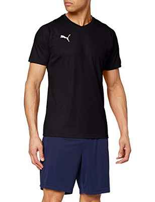Puma Liga Core H Camiseta de Manga Corta, Hombre, Negro/Blanco Black White, S