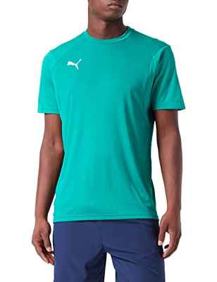 PUMA Liga TR JSY Camiseta de Manga Corta, Hombre, Verde (Pepper Green/White), M