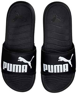 PUMA Popcat 20, Sandalias deslizantes Unisex Adulto, Negro Black White, 44.5 EU